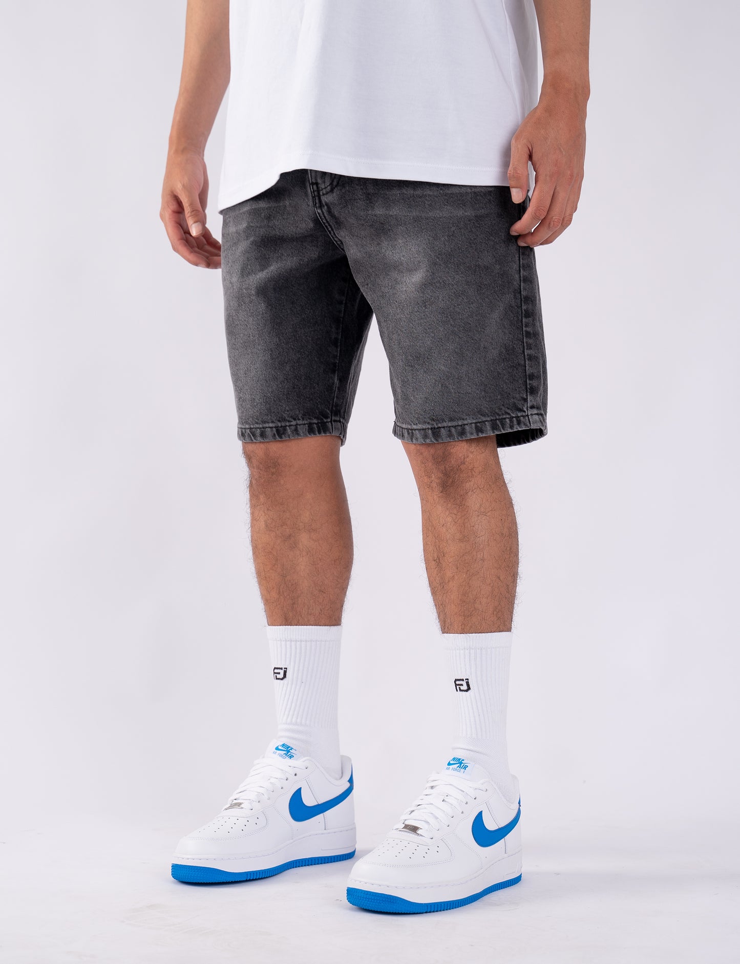 FJ Denim Relax Shorts Charcoal
