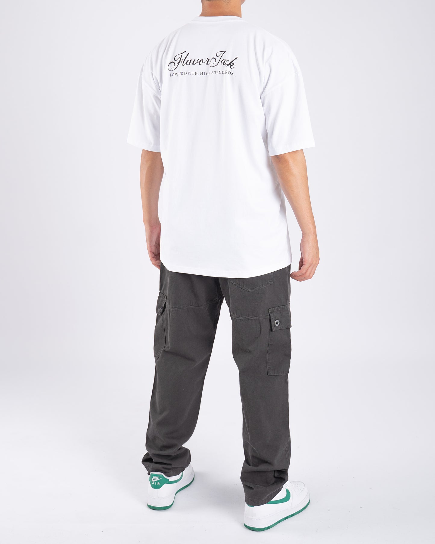Script Oversize Tee Blanco