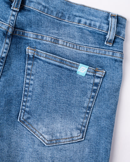 FJ Denim Jeans Fade Blue Slim
