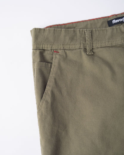 Chino Drill Pant Slim Verde Olive